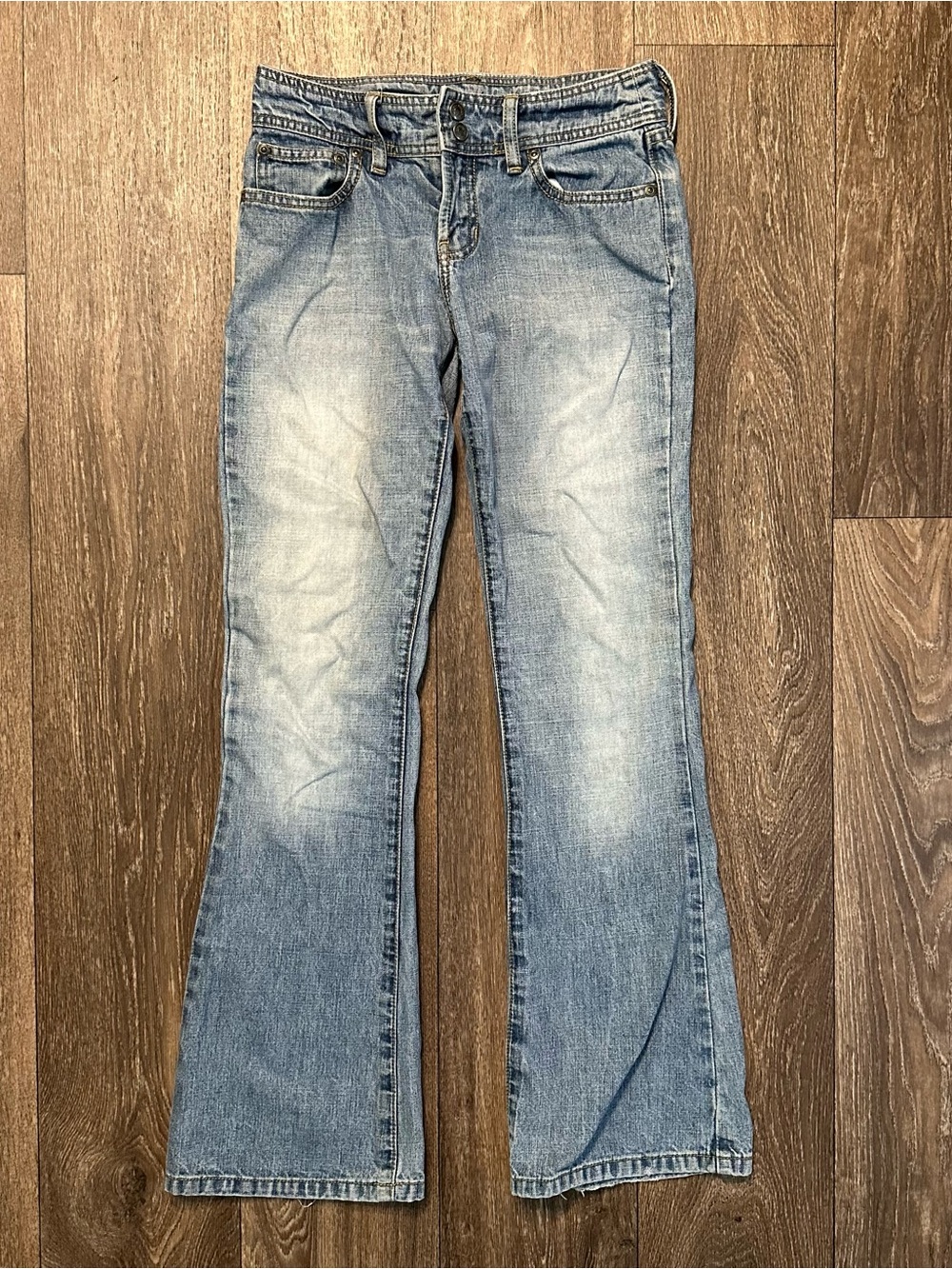 2000s Y2K Abercrombie & Fitch girls low rise flared jeans Sz 12